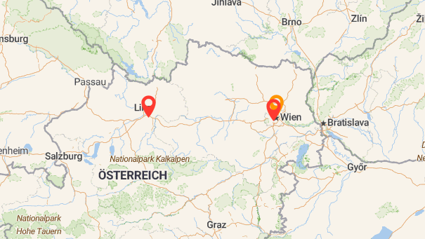 Map of company locations