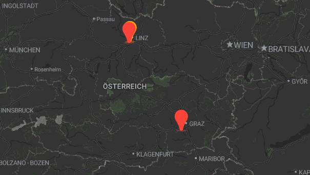 Map of company locations