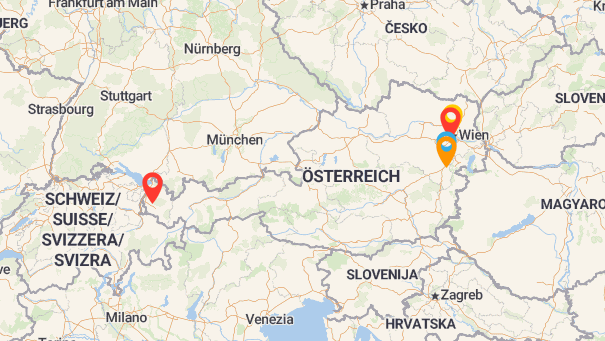 Map of company locations