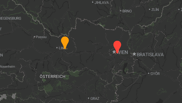 Map of company locations