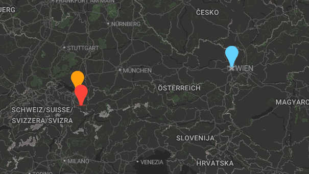 Map of company locations