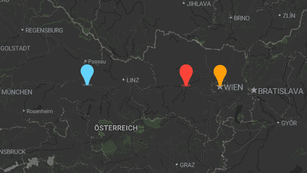 Map of company locations