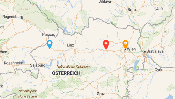 Map of company locations
