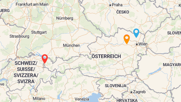 Map of company locations