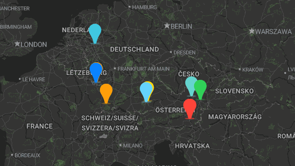 Map of company locations