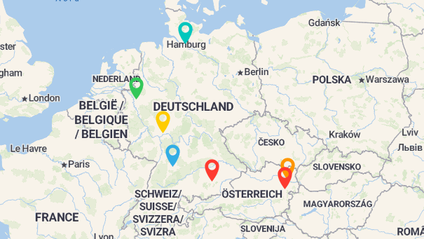 Map of company locations
