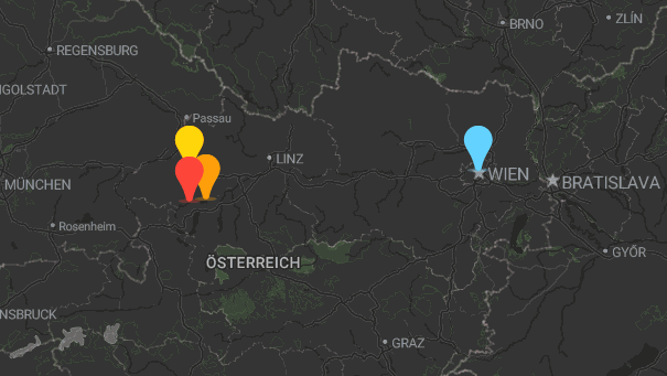 Map of company locations