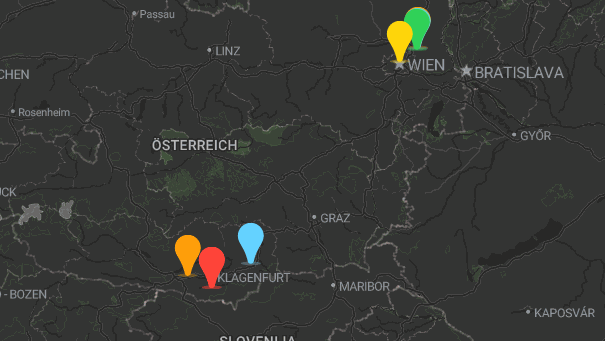Map of company locations