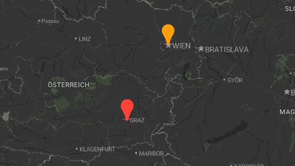 Map of company locations