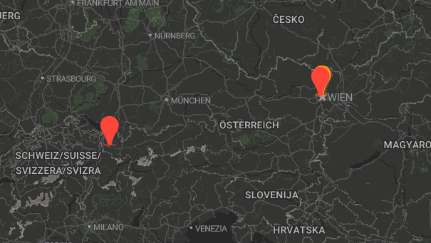 Map of company locations