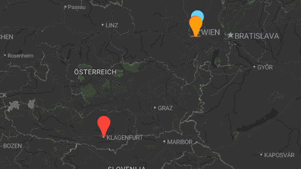 Map of company locations