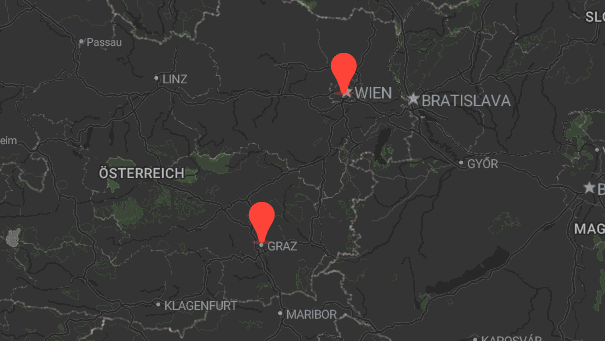 Map of company locations