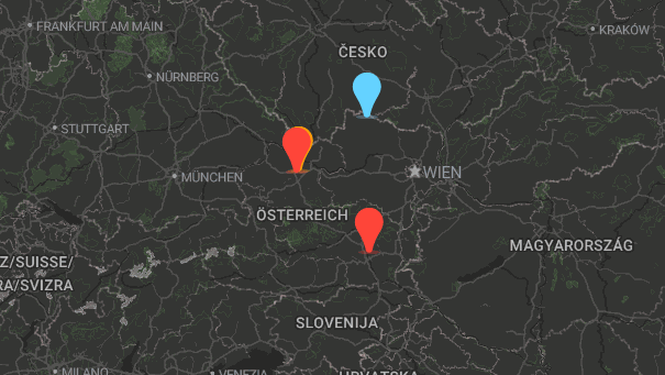 Map of company locations