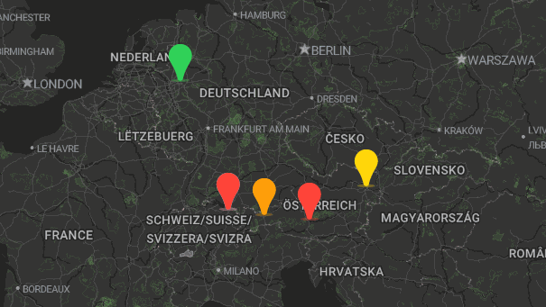 Map of company locations