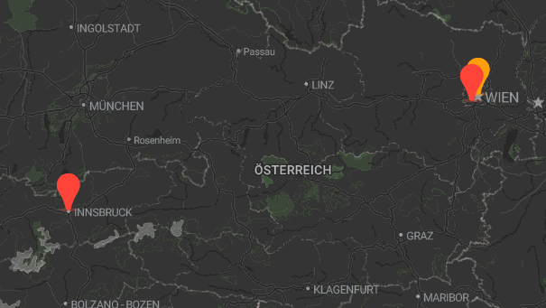 Map of company locations