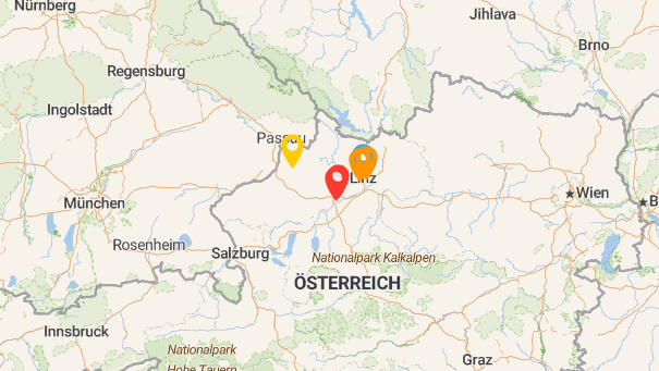 Map of company locations