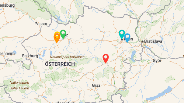 Map of company locations