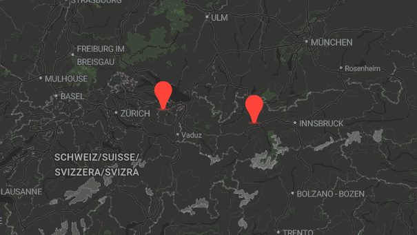 Map of company locations