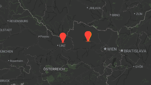 Map of company locations