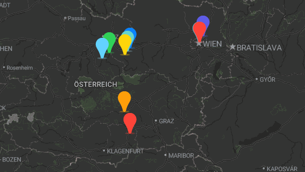Map of company locations