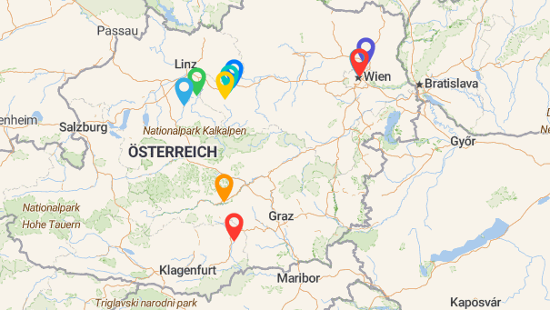 Map of company locations