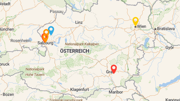 Map of company locations