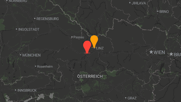 Map of company locations