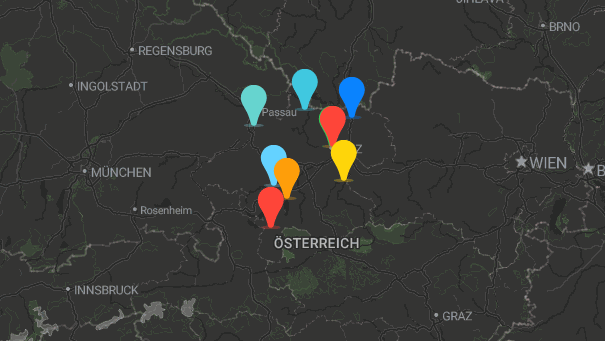 Map of company locations