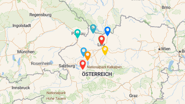 Map of company locations