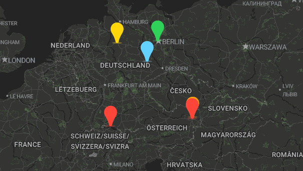 Map of company locations