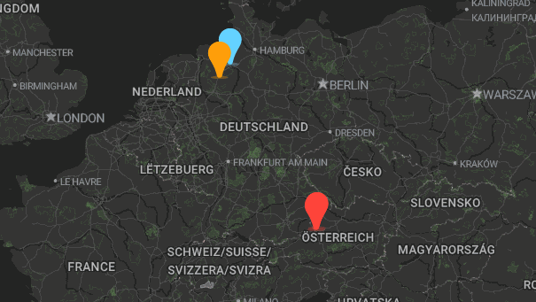 Map of company locations