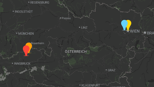 Map of company locations