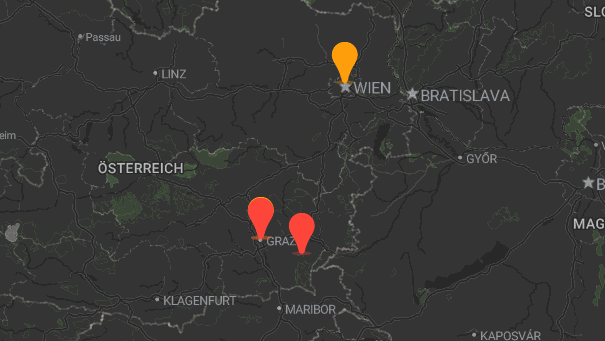 Map of company locations