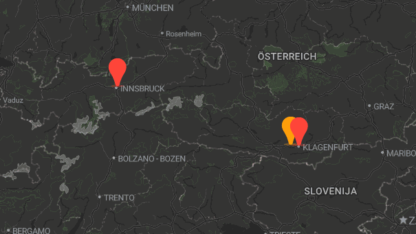 Map of company locations