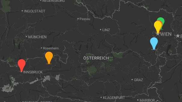 Map of company locations