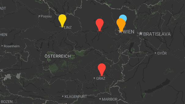 Map of company locations