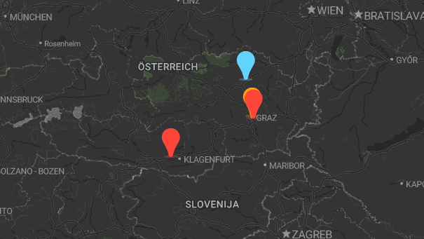Map of company locations
