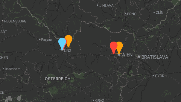 Map of company locations