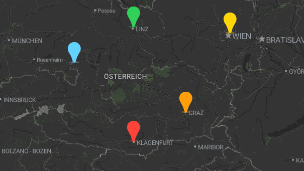 Map of company locations