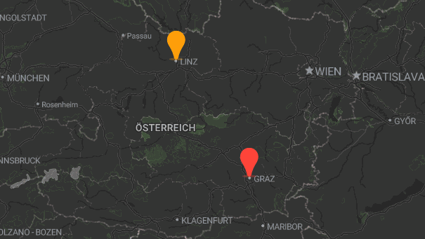 Map of company locations