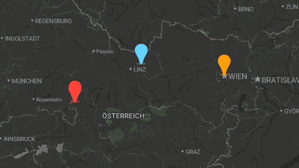 Map of company locations