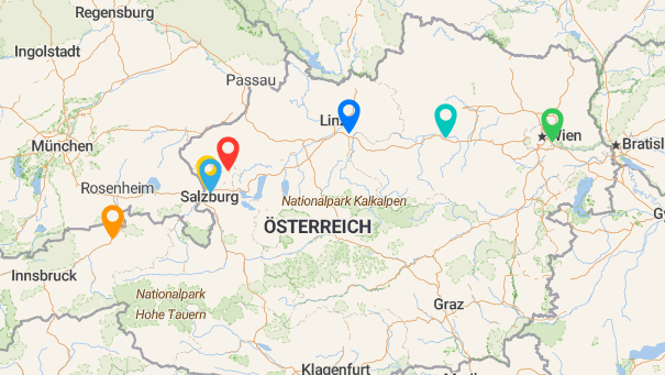 Map of company locations