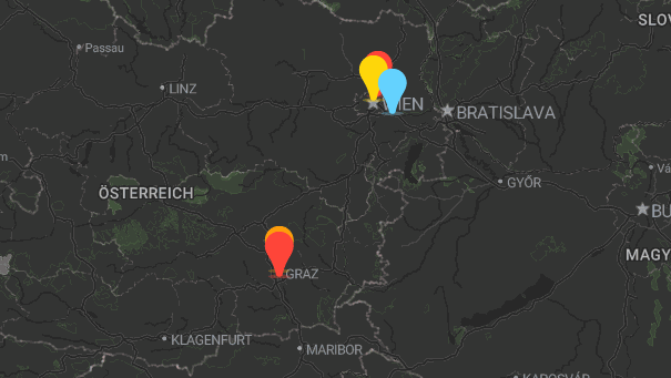 Map of company locations