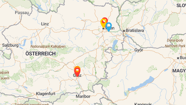 Map of company locations