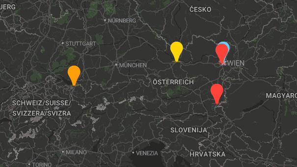 Map of company locations