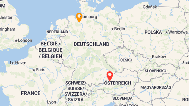 Map of company locations