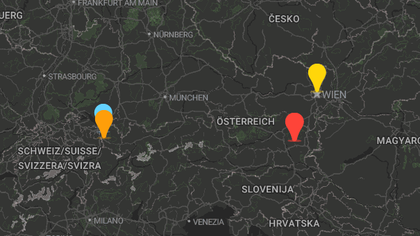Map of company locations