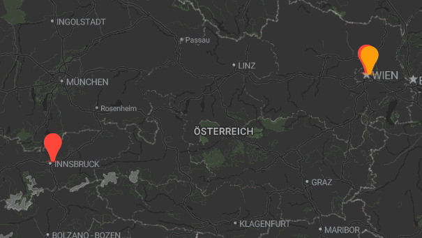 Map of company locations