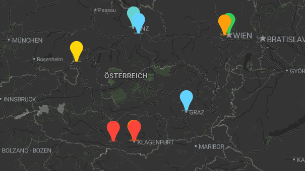 Map of company locations