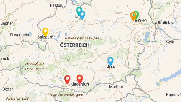 Map of company locations